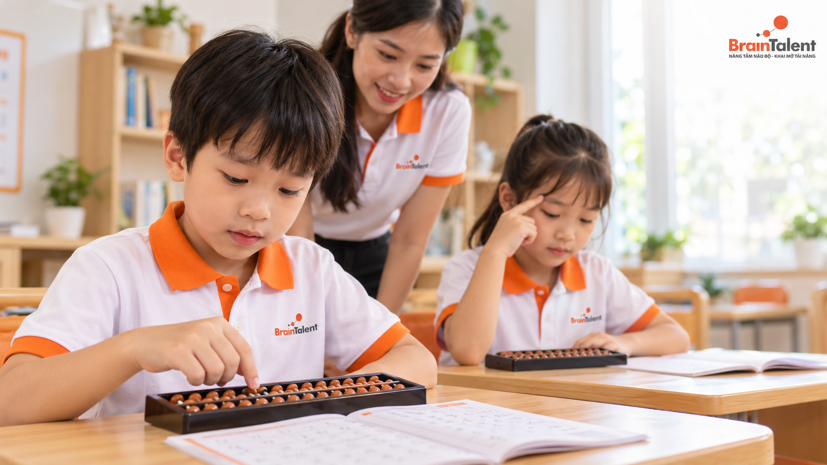 Kết Hợp Bàn Tính Soroban Và Hình Dung Số Để Rèn Kỹ Năng Cộng Trừ Có Nhớ Trong Phạm Vi 100 - Toán Trí Tuệ BrainTalent
